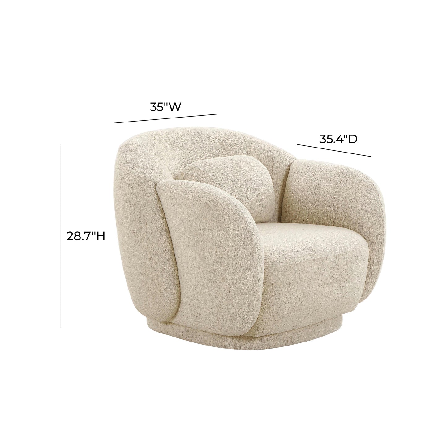 Misty Performance Boucle Accent Chair Cream by Tov Furniture