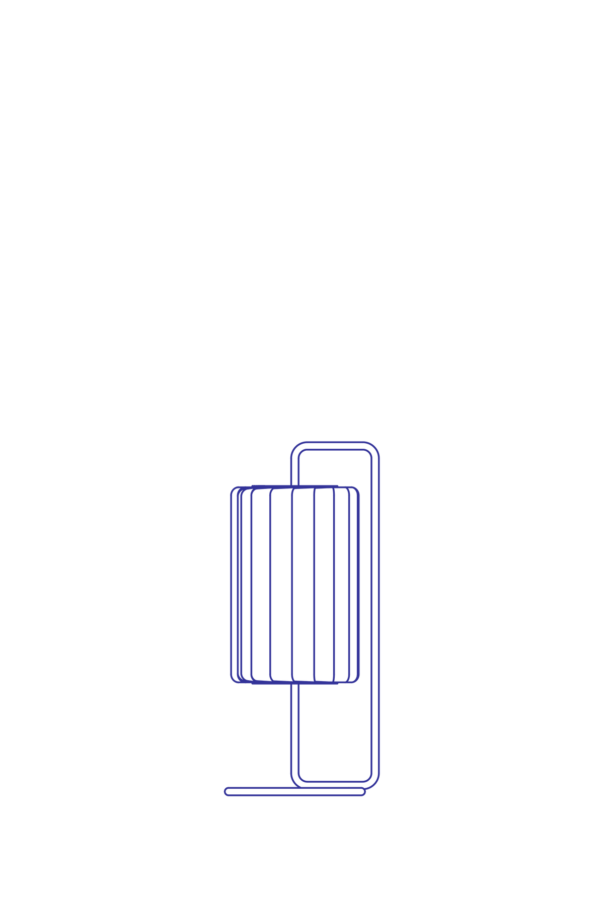 Tom Rossau TR37 table lamp – size drawing