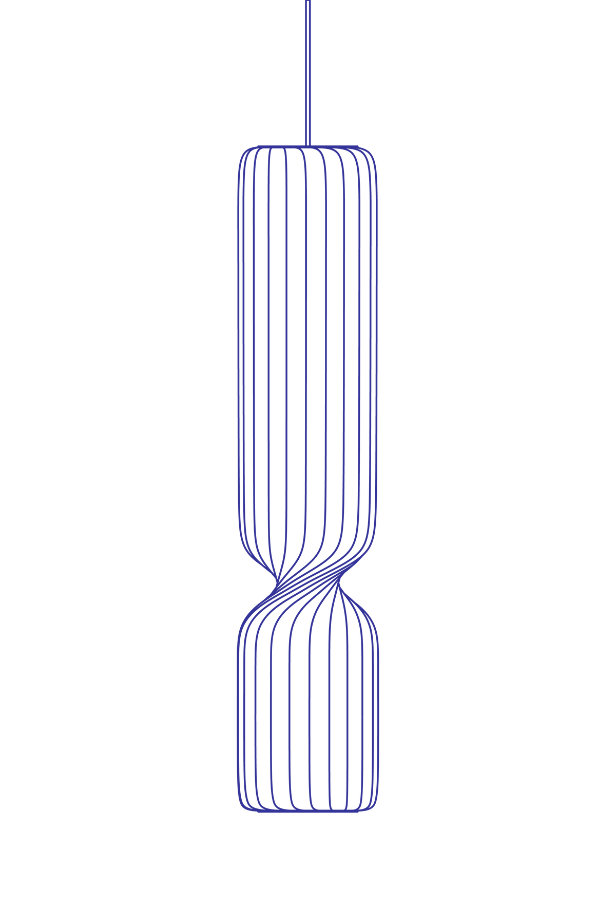 Tom Rossau TR41 pendant light – 47.2 in size drawing