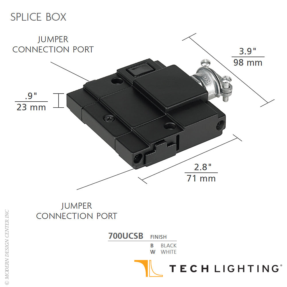 Unilume LED Slimline Splice Box by Visual & Comfort & Co