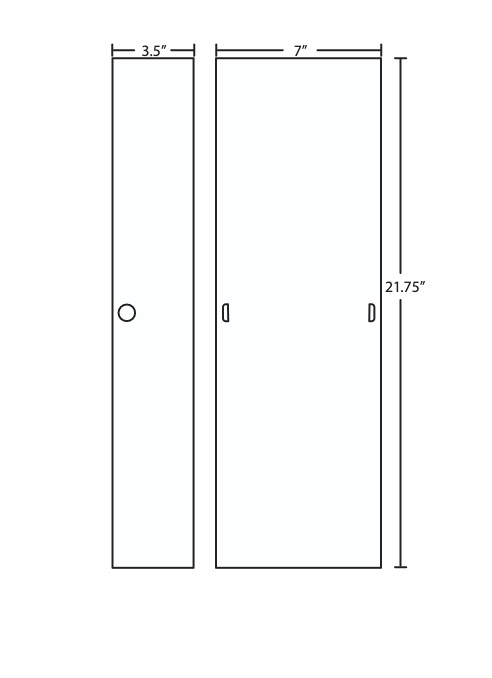 Besa Torre 22 glass shade line drawing showing the handcrafted diffuser design