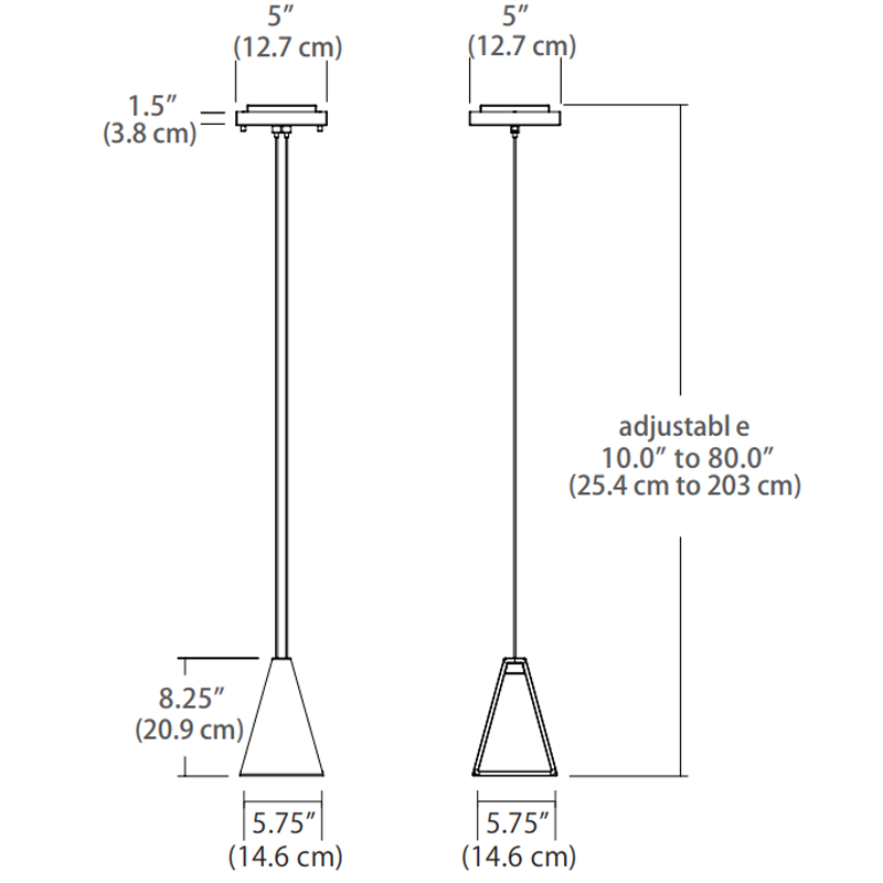BlackJack Lighting Tria Pendant Light