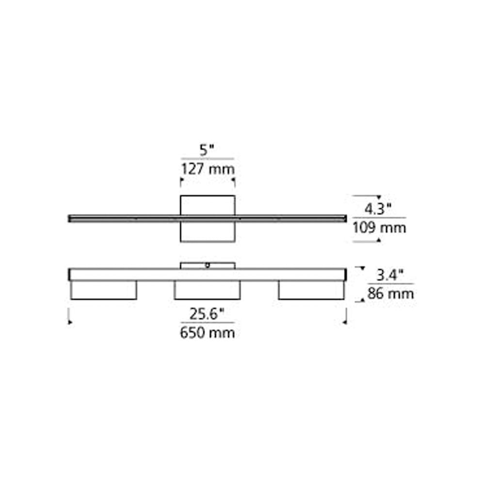 Visual Comfort Tris 3 Light Bath Satin Nickel