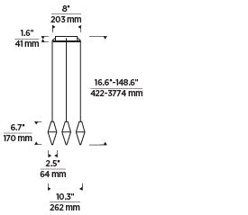 Visual Comfort Turret 4 Light Chandelier