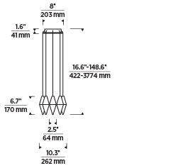 Visual Comfort Turret 8 Light Chandelier