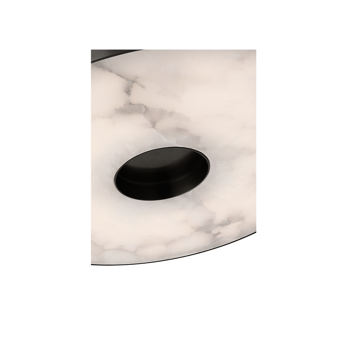 Wyllis 18" Flush Mount | Kelly Wearstler | Natural Alabaster | Bronze – close-up detail