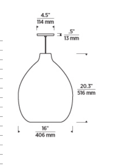 Visual Comfort Quinton 16In Pendant Light Modern Glass