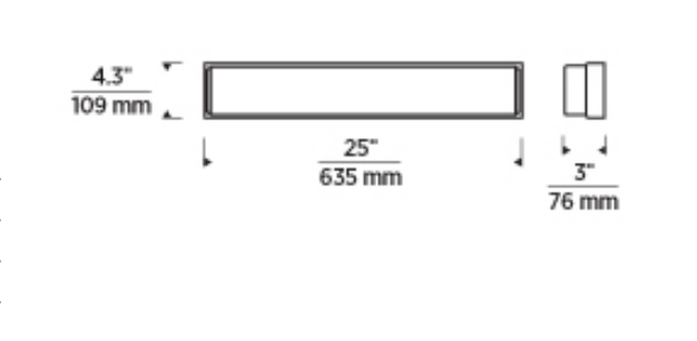 Visual Comfort Sage 25 Inch Chrome Led Vanity Wall Light