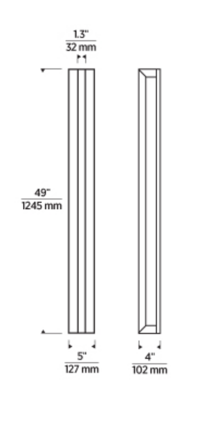 Stagger Outdoor 49-inch LED Wall Sconce by Visual & Comfort & Co
