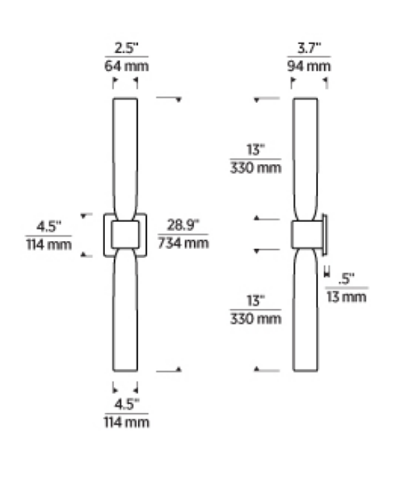 Volver Double Wall Sconce Kelly Wearstle by Visual & Comfort & Co