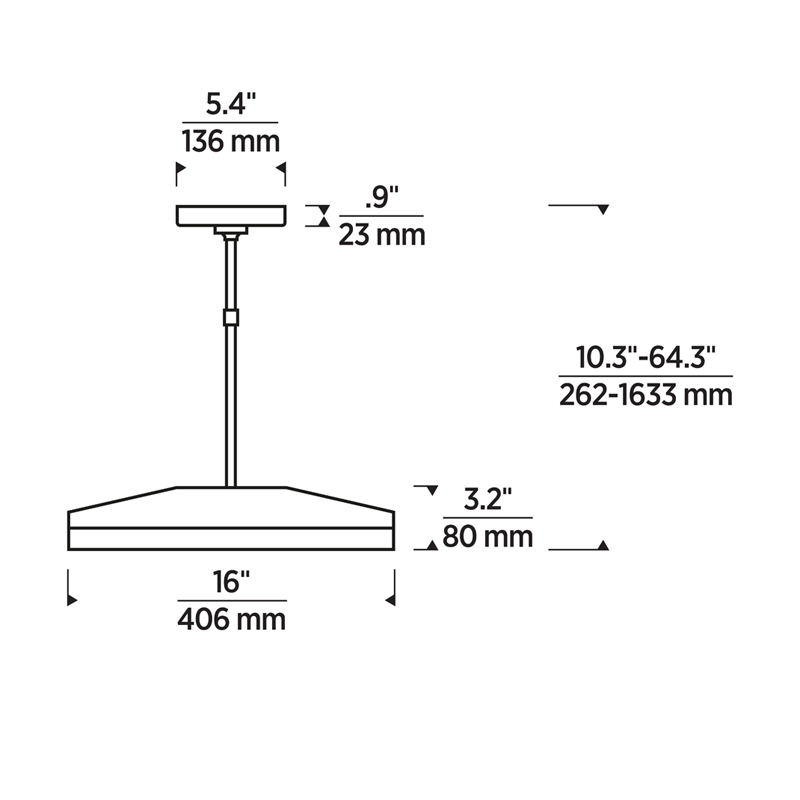 Wyatt 16In LED Pendant Light by Visual & Comfort & Co