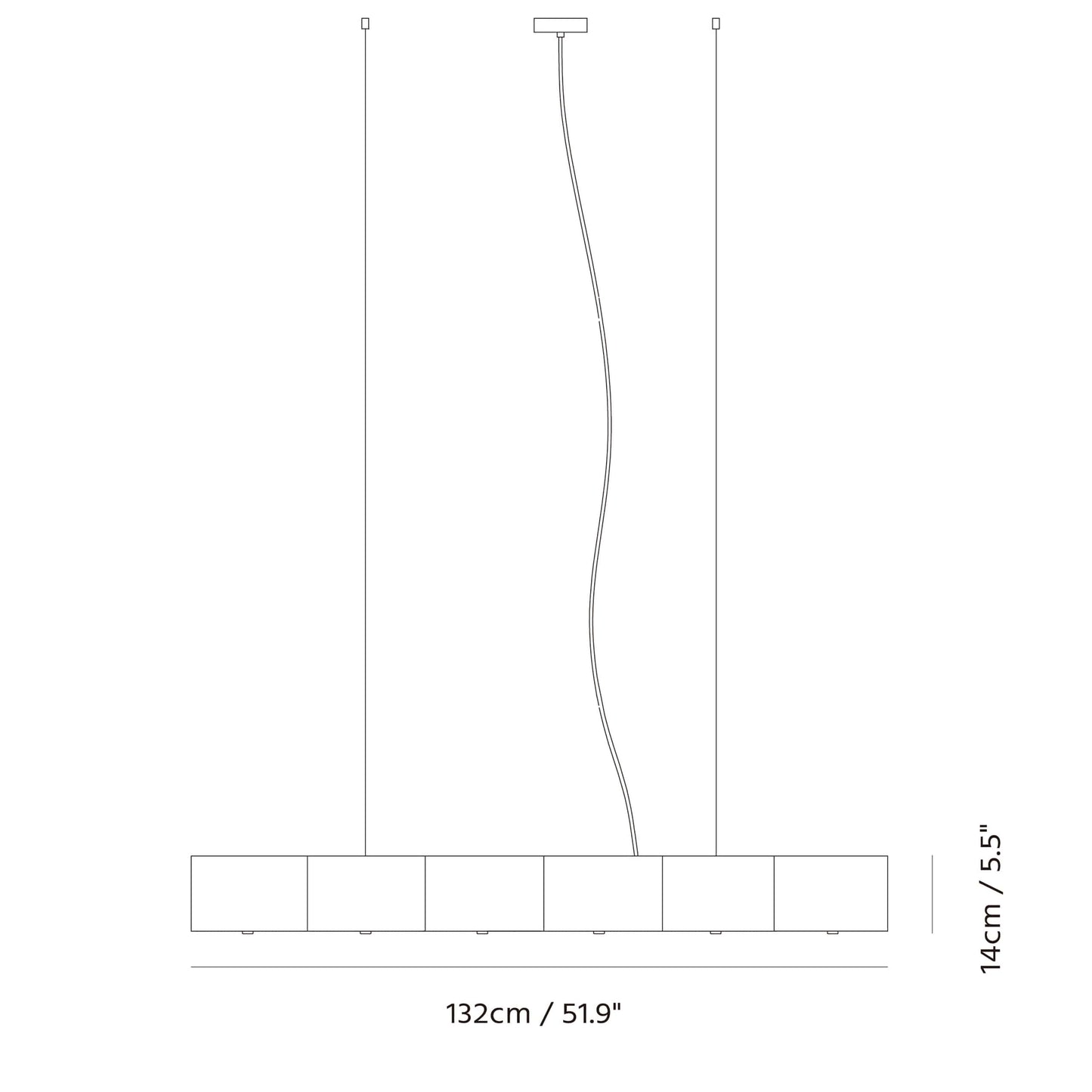 Seed Design Zhe Pendant 6 Sq 2322Mpl6 Wh