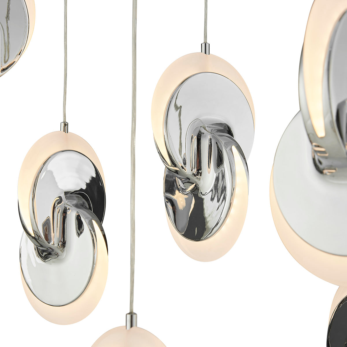 Deuterium Rectangular Chandelier Chrome by Finesse Decor CH-0030-10REC