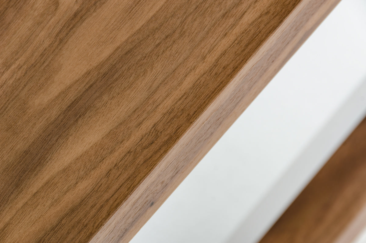 Modrest Jefferson Low Mid-Century Walnut and White TV Stand