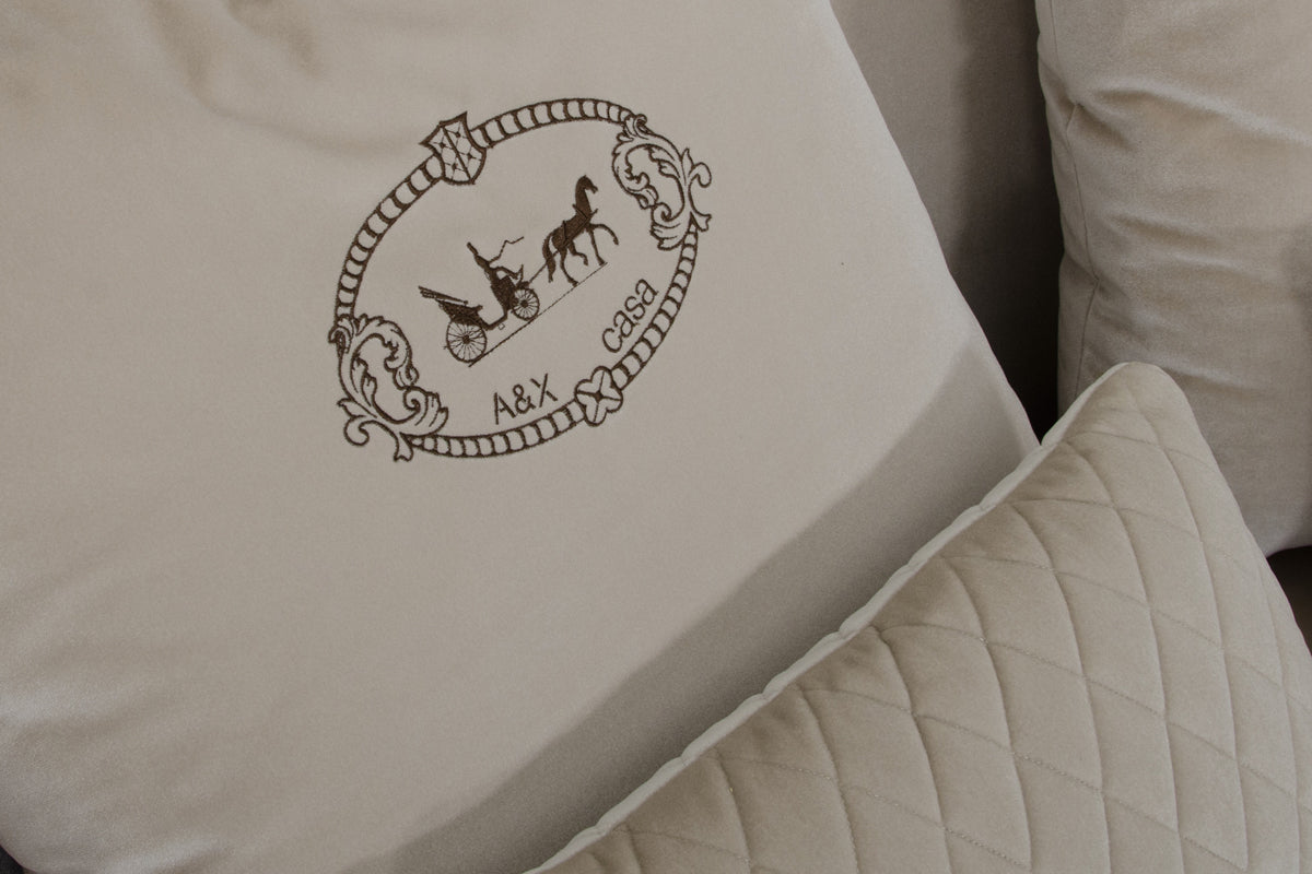 A&X Talin Modern Beige Fabric Sofa Set