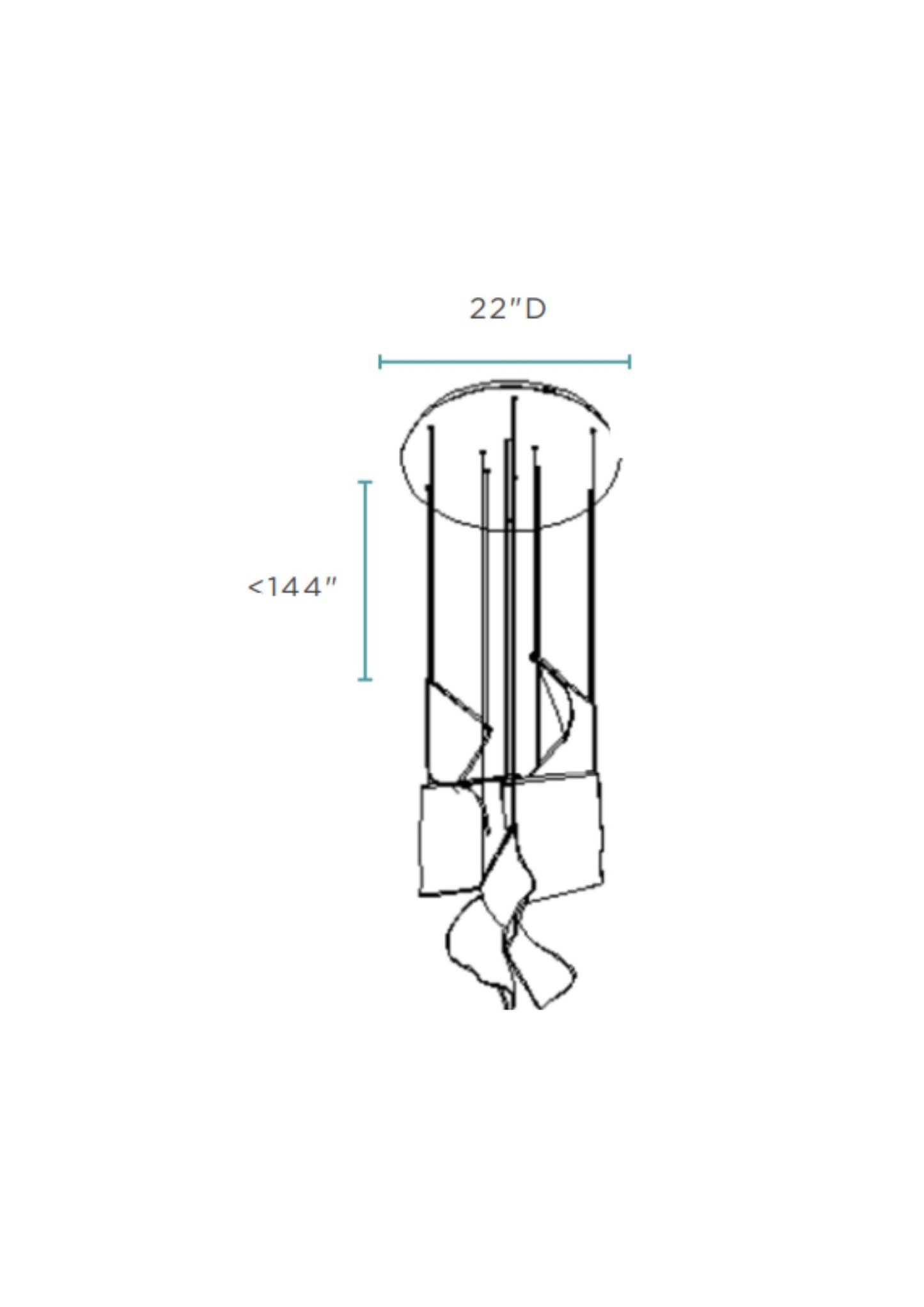 Acrylic Lace 5 Light Chandelier Chrome by Finesse Decor CH-0201-5