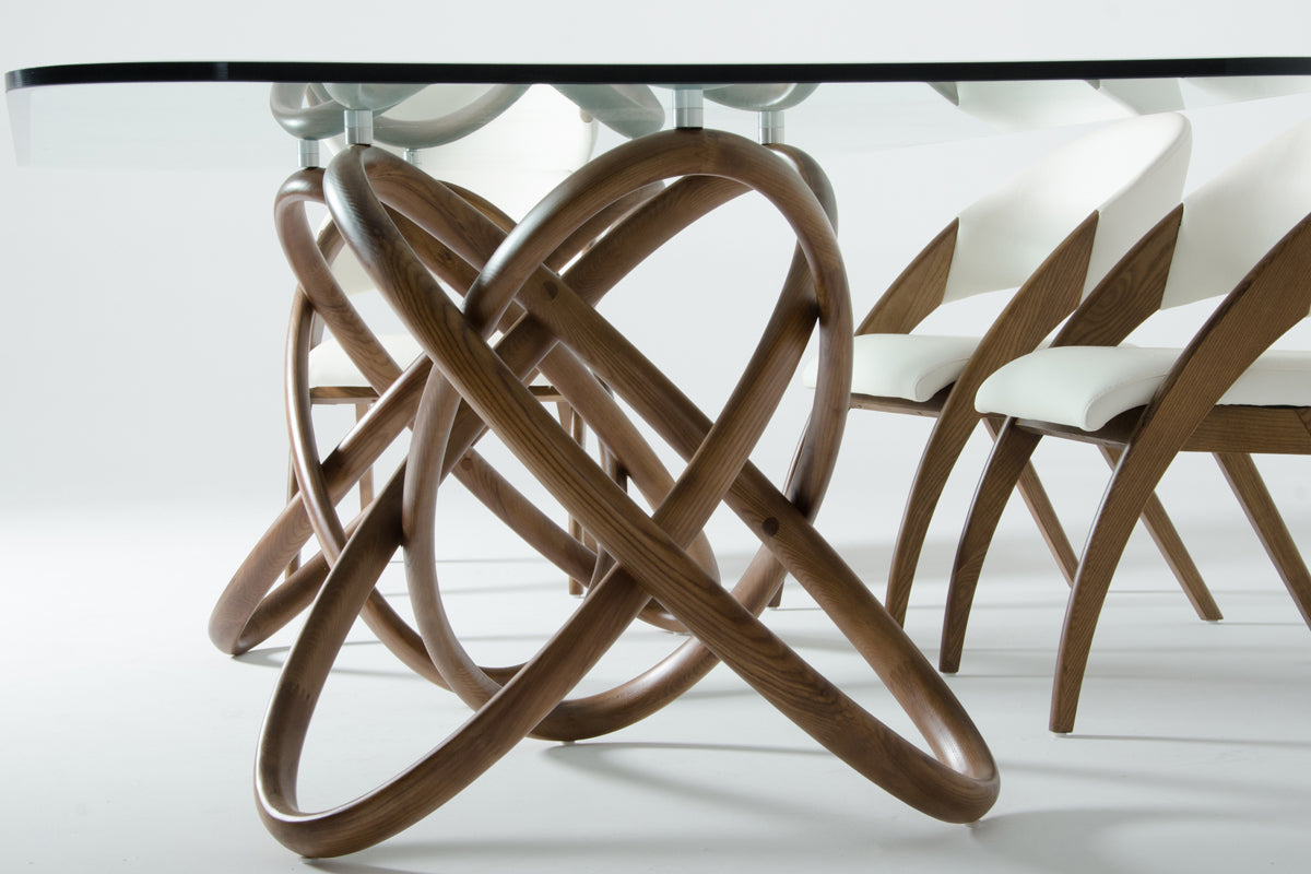 Modrest Mason and Lucas Modern Walnut Dining Set