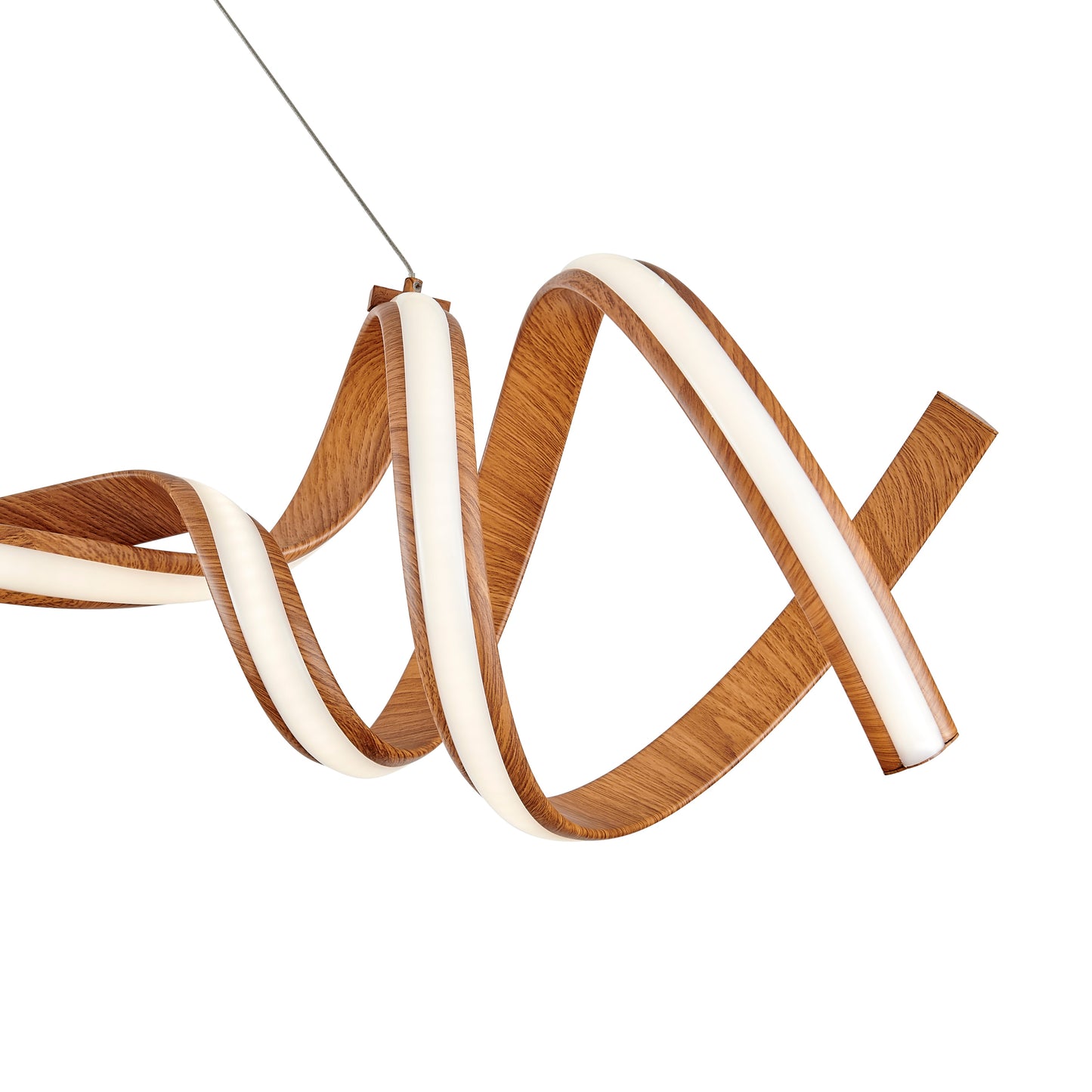 Munich LED Horizontal Chandelier Wood by Finesse Decor CH-002-LW