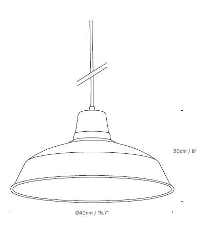 Designer Innermost Foundry 40 white pendant for residential and commercial spaces