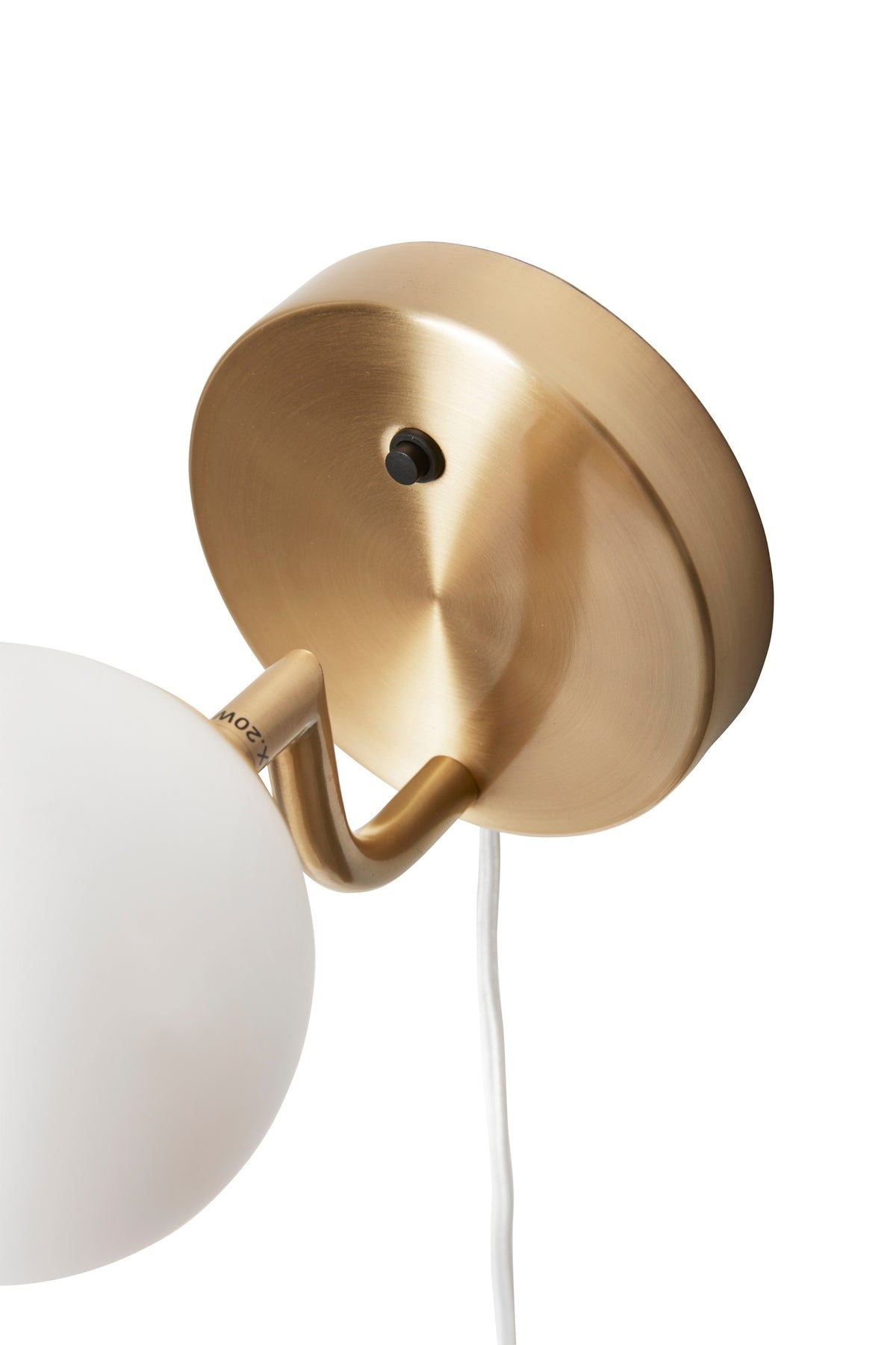 Pholc Mobil wall light by Monika Mulder – Brass and Opal, product view (2)