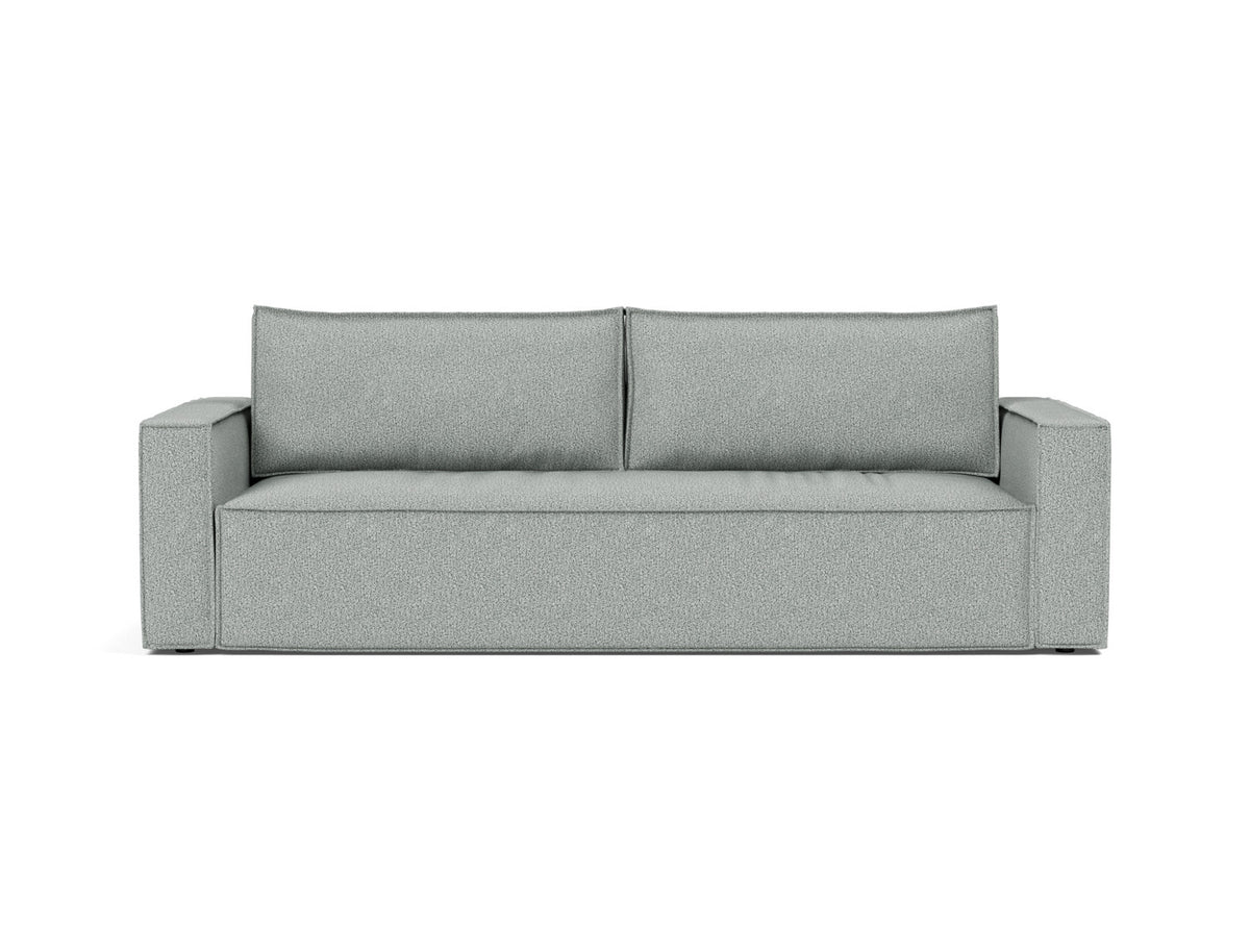 Innovation Living Newilla Full Sofa Bed with Standard Arms in Melange Grey (538), front view