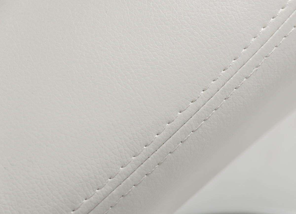 Penn Modern White Leatherette Dining Chair Set of 2