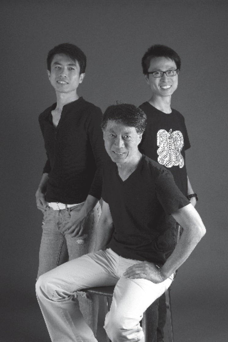 Koncept designers Peter, Kenneth and Edmund Ng, the family behind Combi Circular 3-Light LED Pendant
