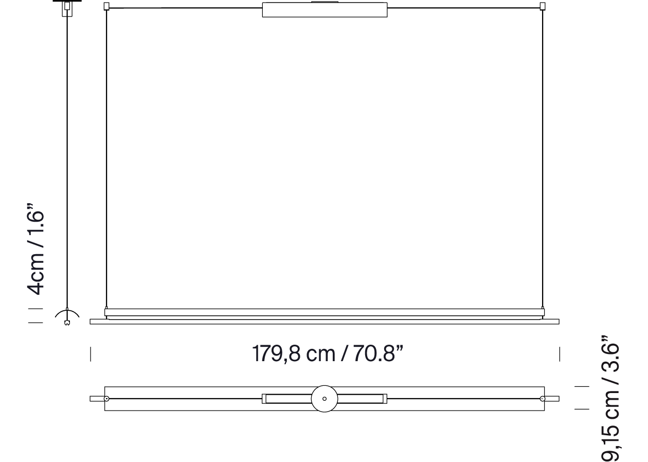 Santa and Cole Lamina Linear Pendant Light