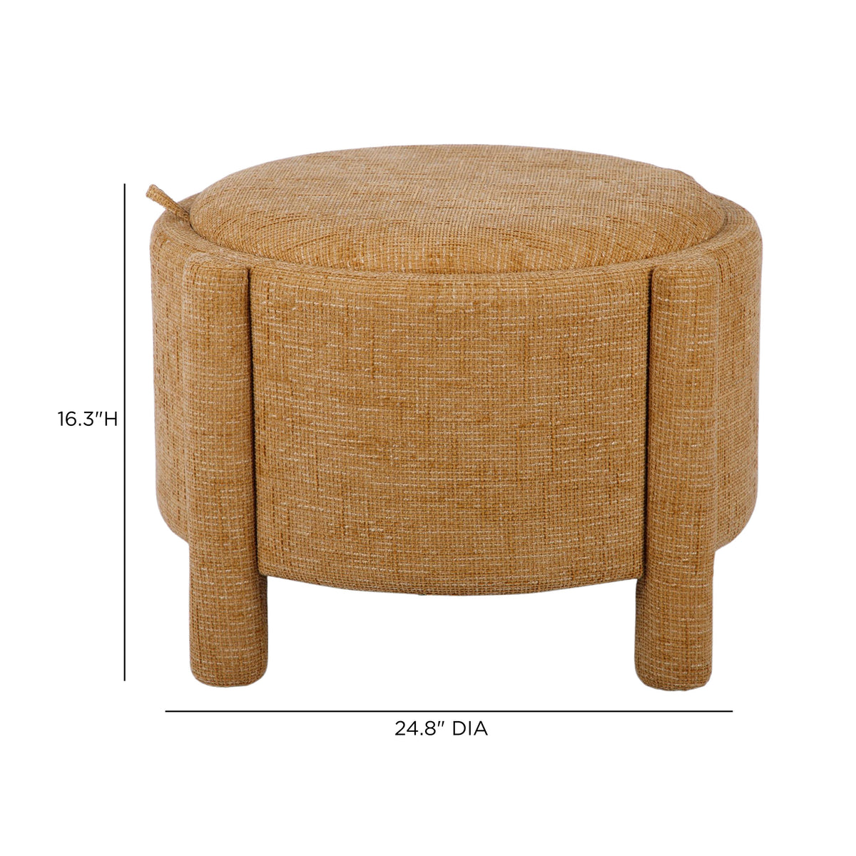 Bellamy Curry Railroad Chenille Storage Stool With Reversible Tray Top by TOV Furniture – photo 8 of 8
