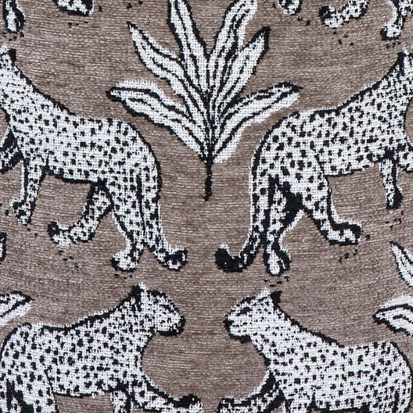 Dex Smoke Grey Leopard Jacquard Ottoman by TOV Furniture – photo 5 of 5