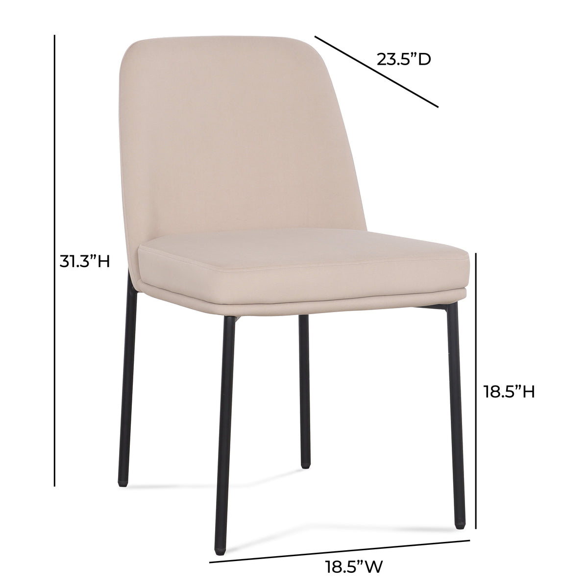 Sydney Taupe Performance Velvet Dining Chair - Set of 2 by TOV Furniture – photo 7 of 7