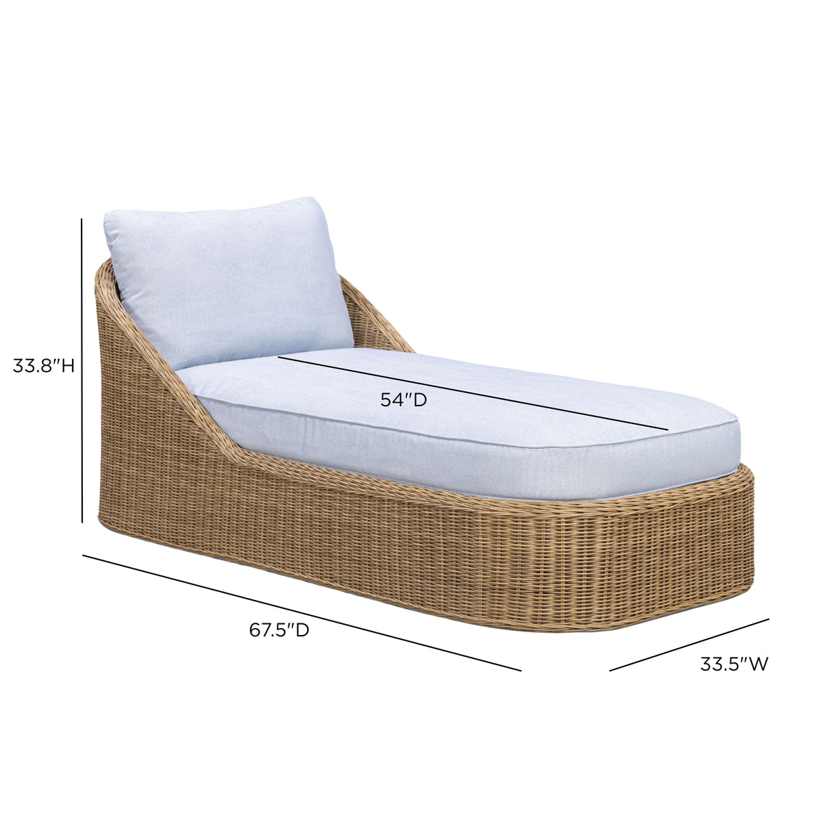 Axel Blue Boucle Outdoor Lounge Chair by TOV Furniture – photo 7 of 7