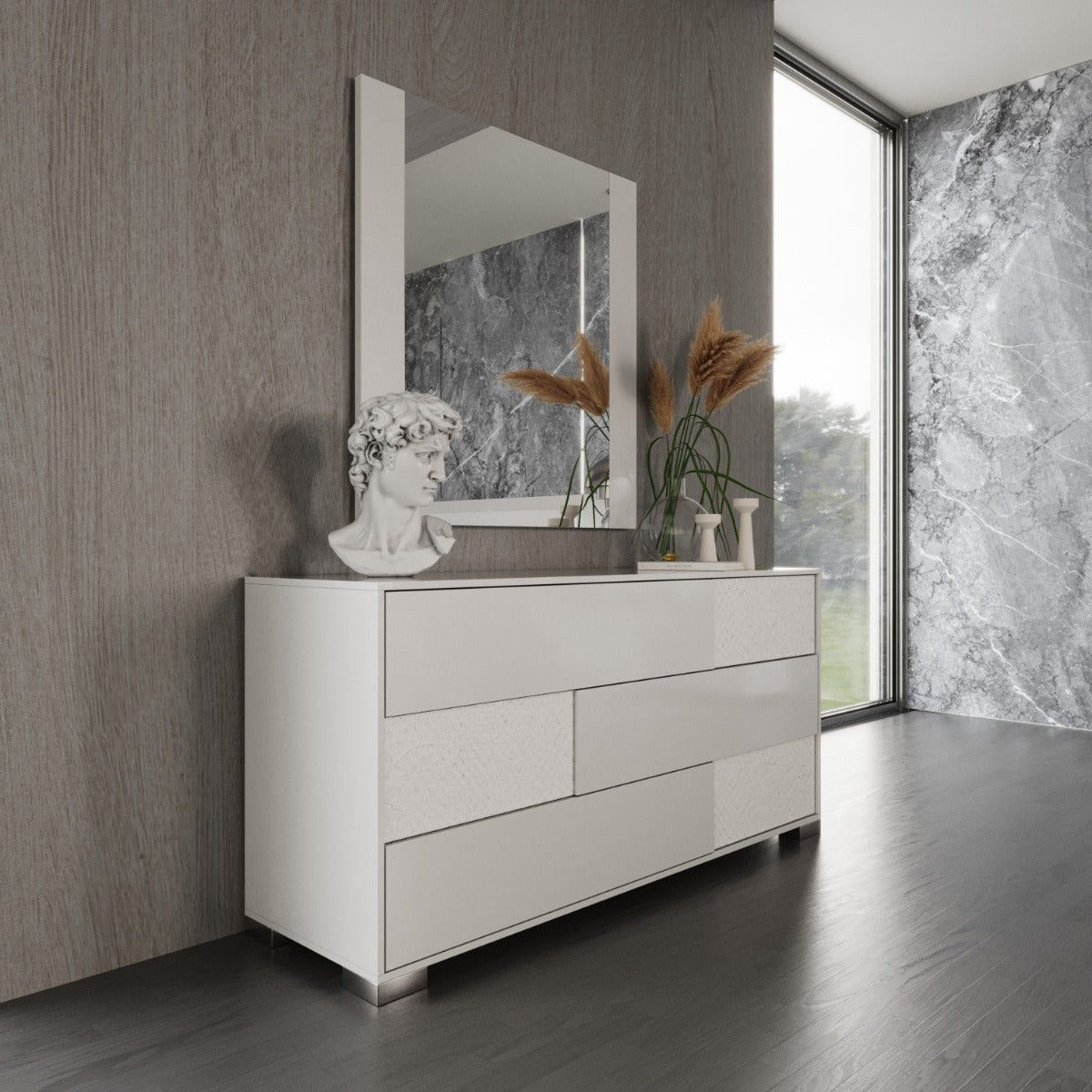 Modrest Monza Italian Modern White Dresser