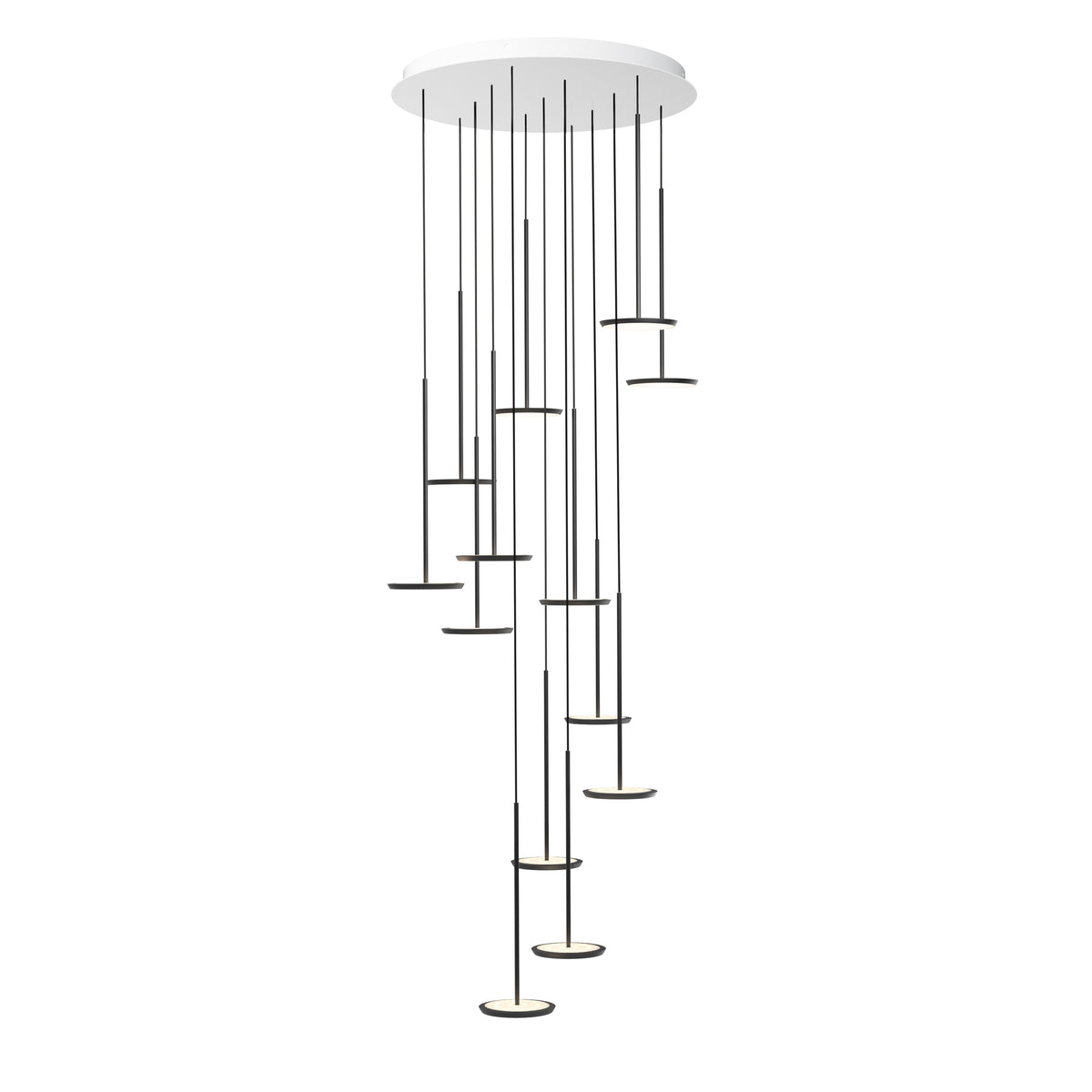Pablo Sky Solo Chandelier 13 in Matte Black