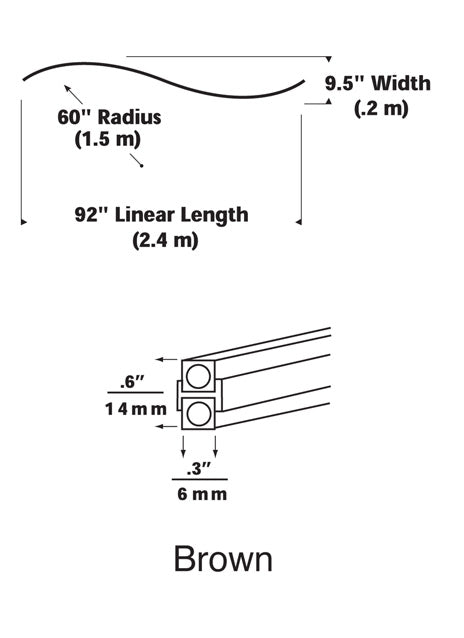 Visual Comfort Monorail Pre Bent S Curve Brown