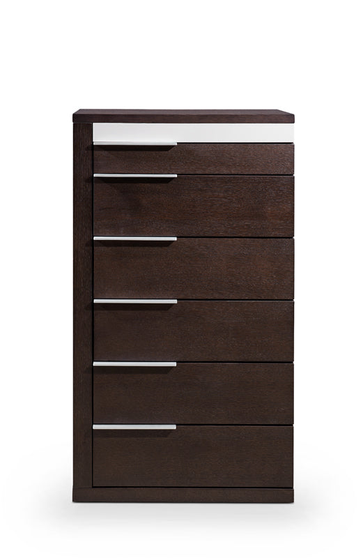 Modrest Torino Modern Brown Oak and Grey Chest