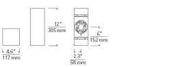 Vex 12 IP65 LED Wall Sconce by Visual & Comfort & Co