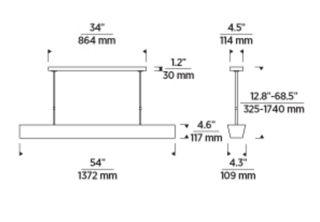 Visual Comfort Pench 54 Tapered Brass Dimmable Led Chandelier