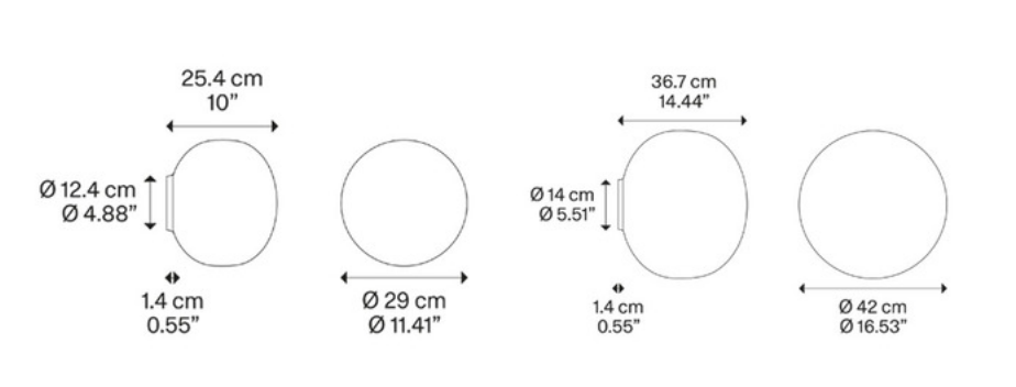 Lodes Volum Architectural Globe Wall/Ceiling Light