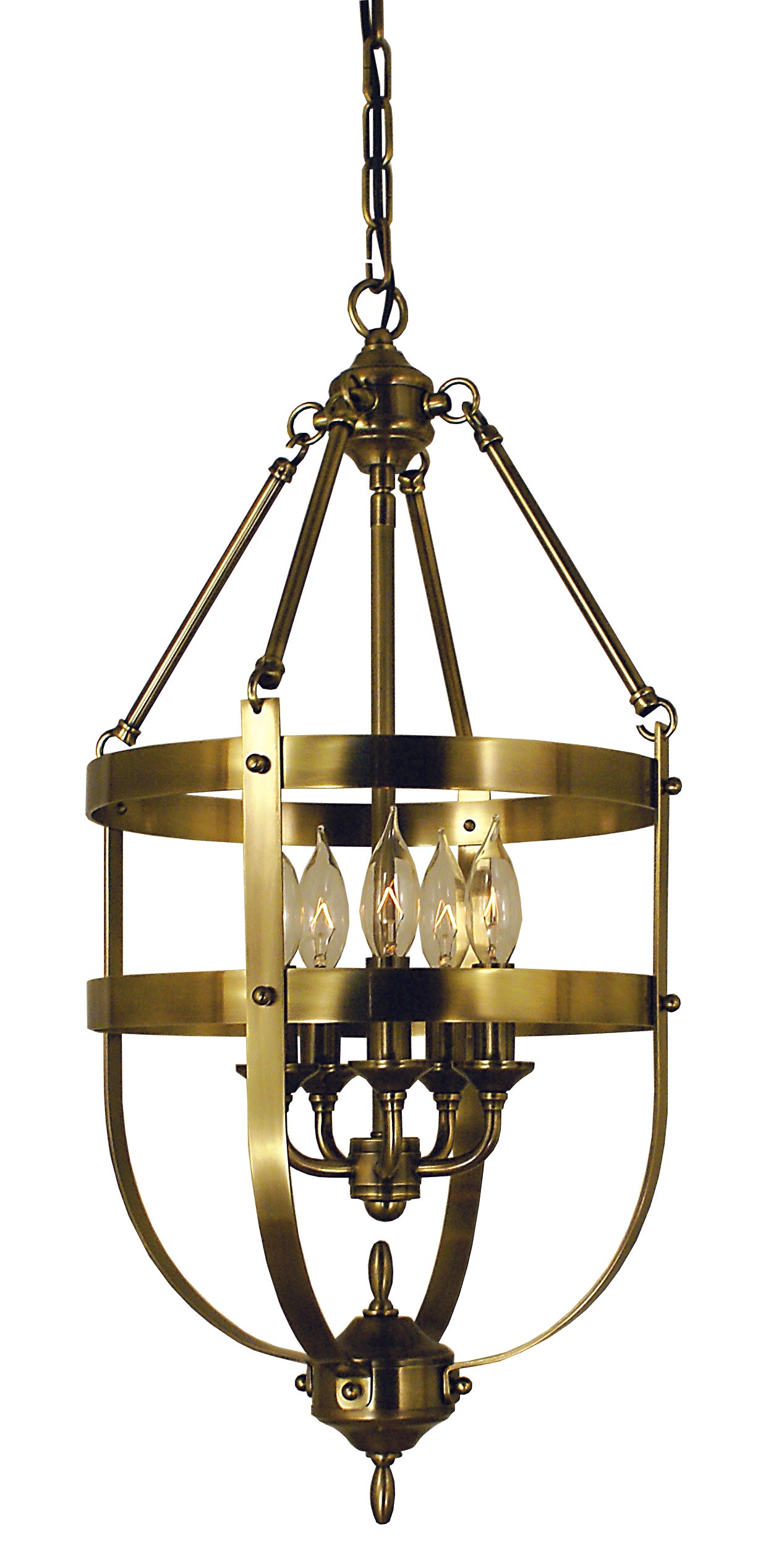 Framburg 5-Light Antique Brass Hannover Dining Chandelier 1016-AB