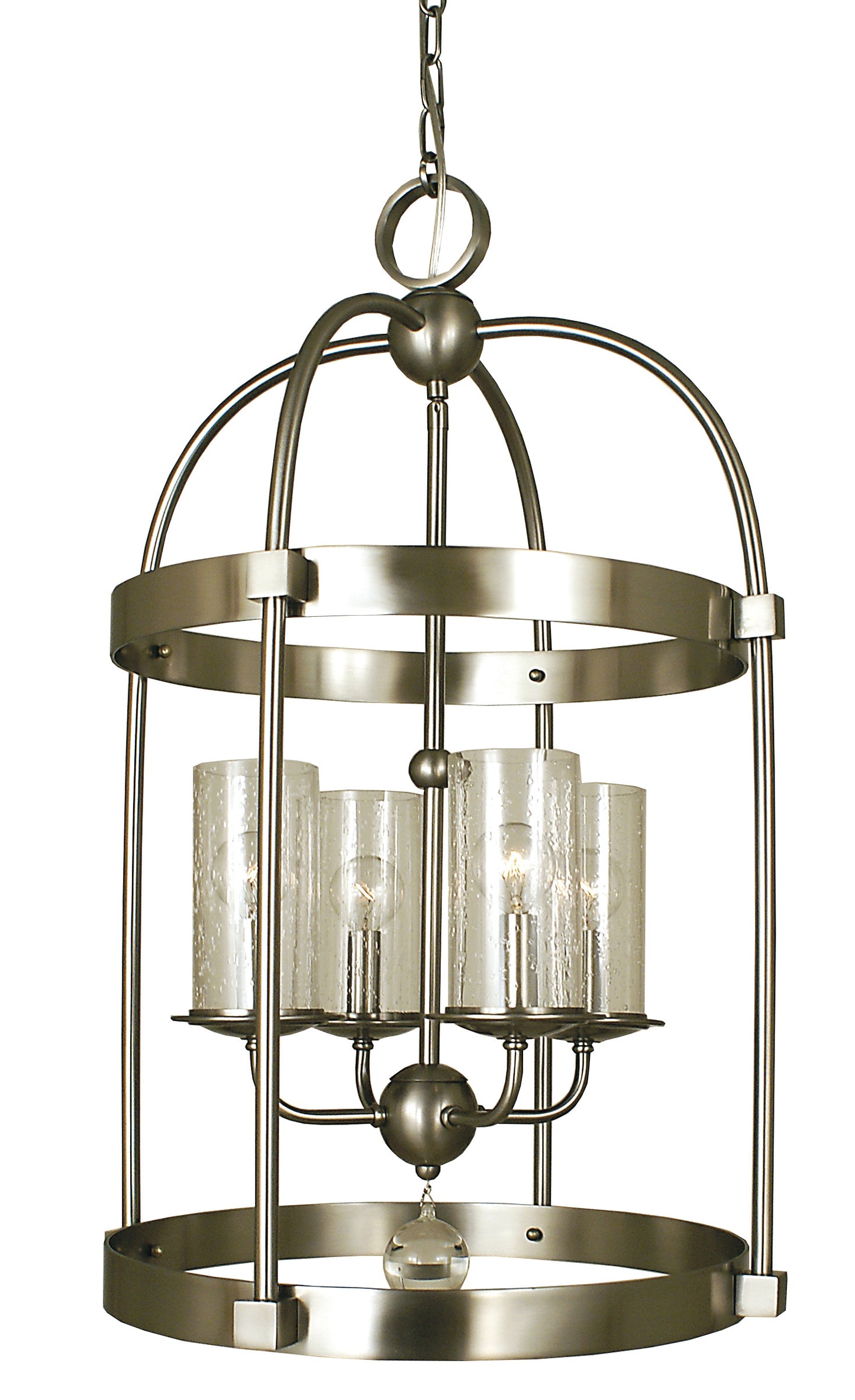 Framburg 4-Light Brushed Nickel Compass Dining Chandelier 1104-BN