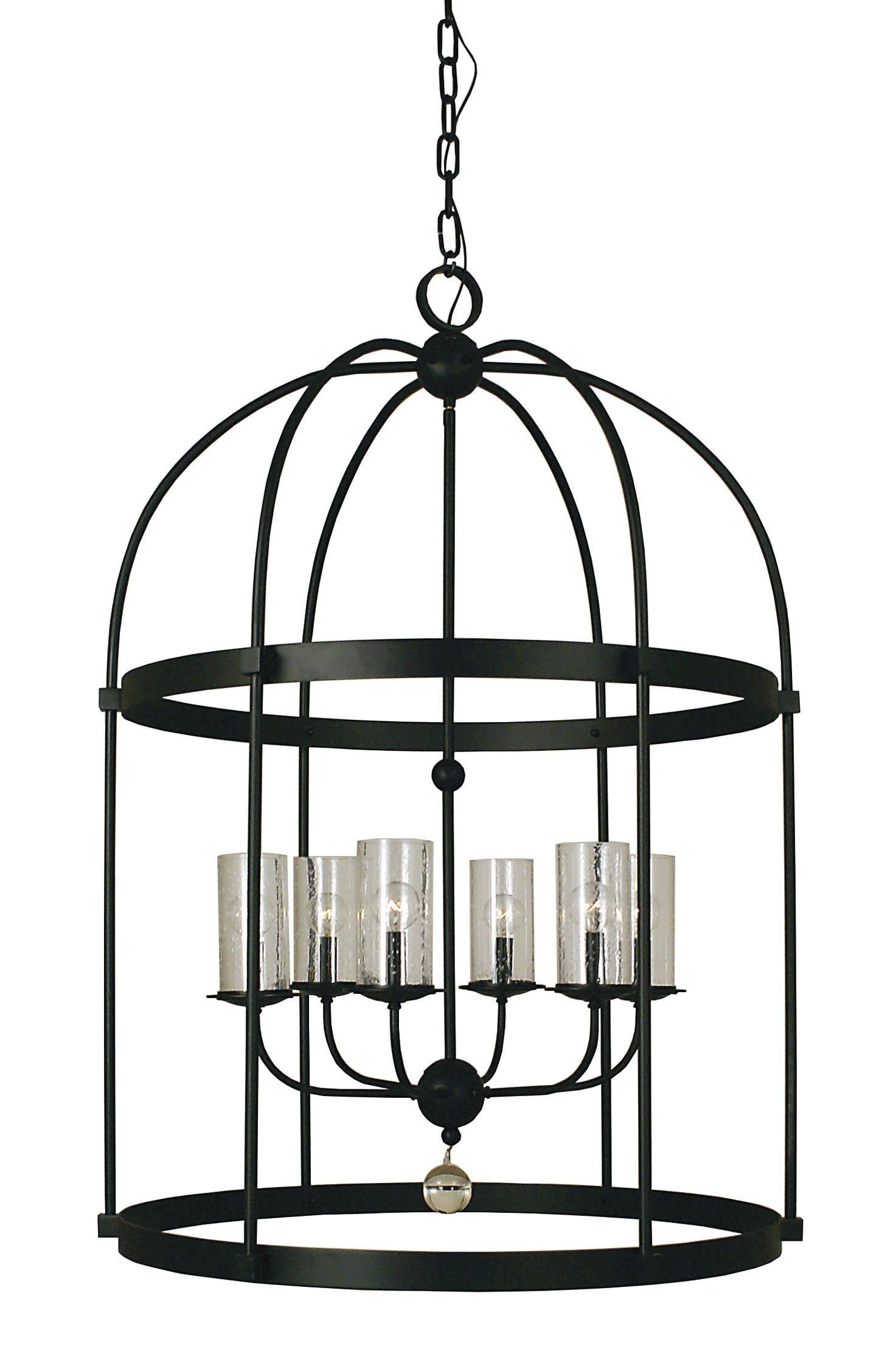 Framburg 6-Light Matte Black Compass Foyer Chandelier 1106-MBLACK