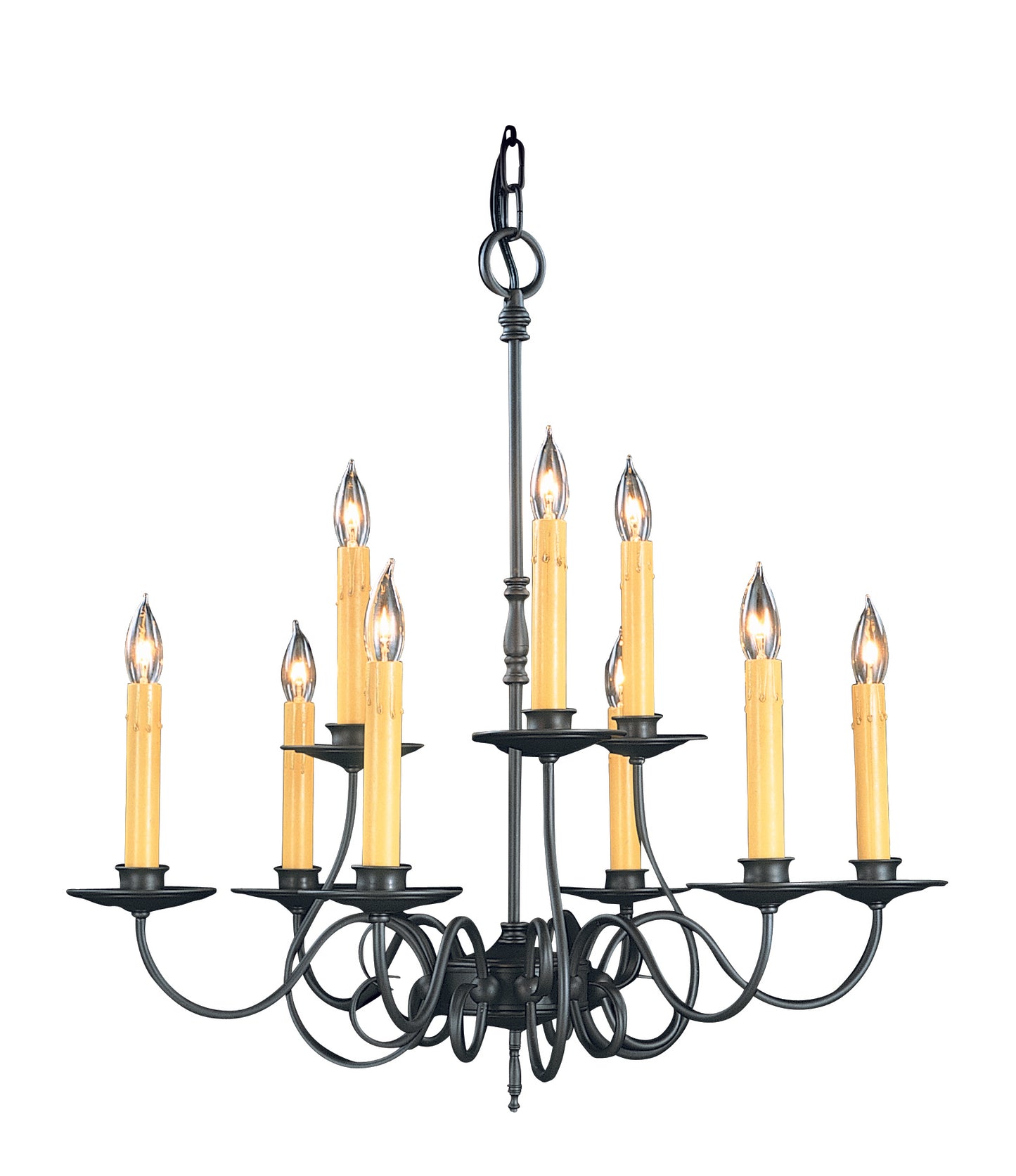 Framburg 9-Light Charcoal Black Forest Dining Chandelier 1319-CH