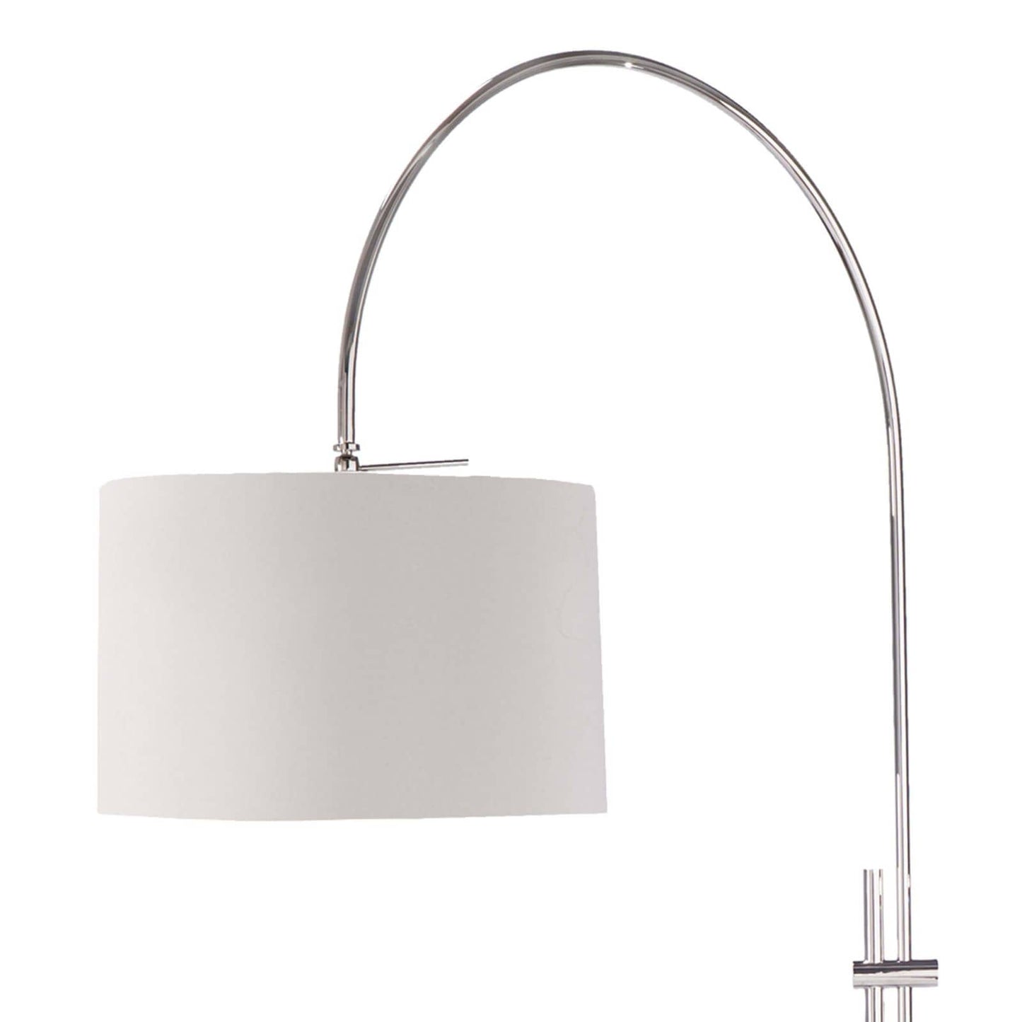 Regina Andrew Arc Floor Lamp With Fabric Shade in Polished Nickel