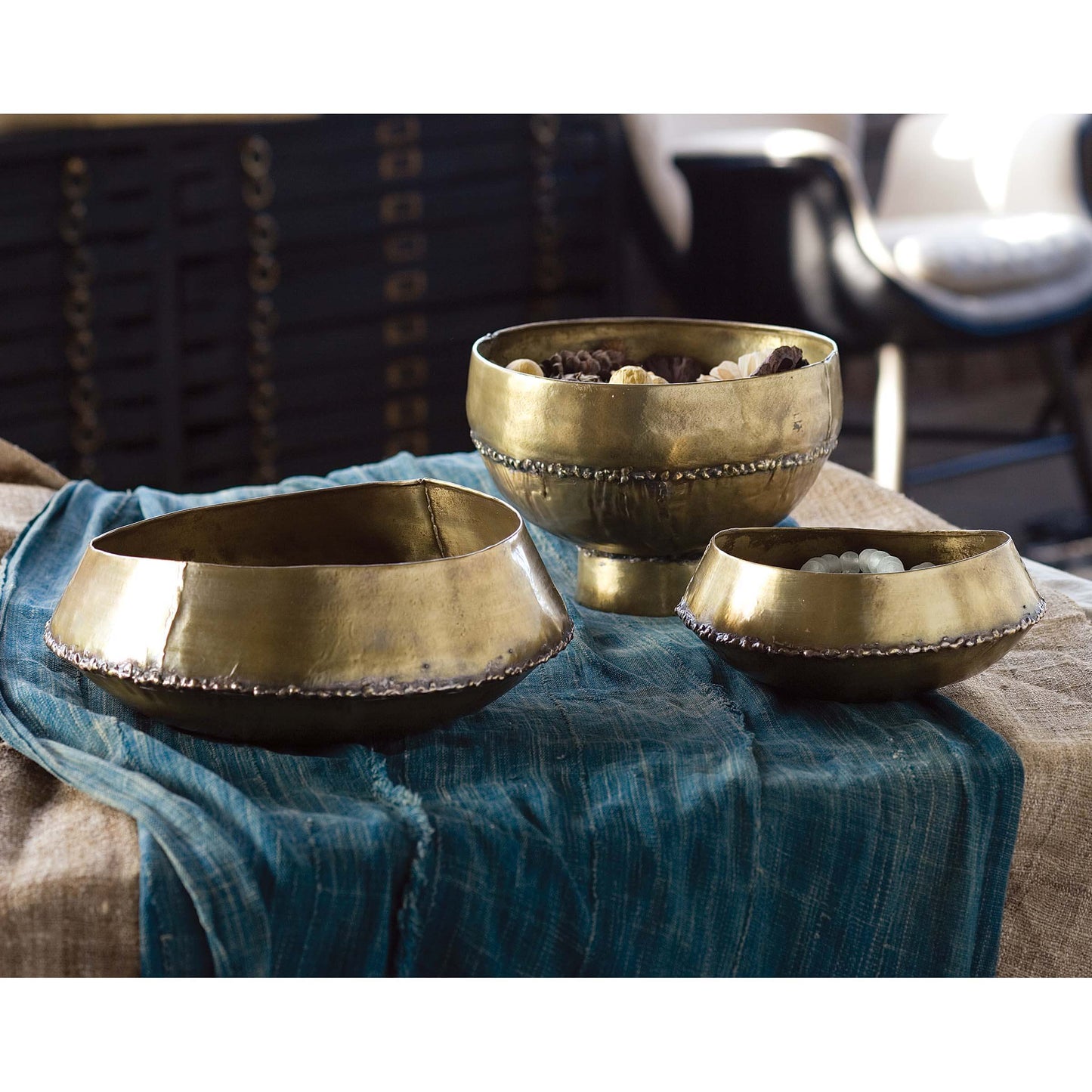 Regina Andrew Bedouin Bowl Platform in Brass