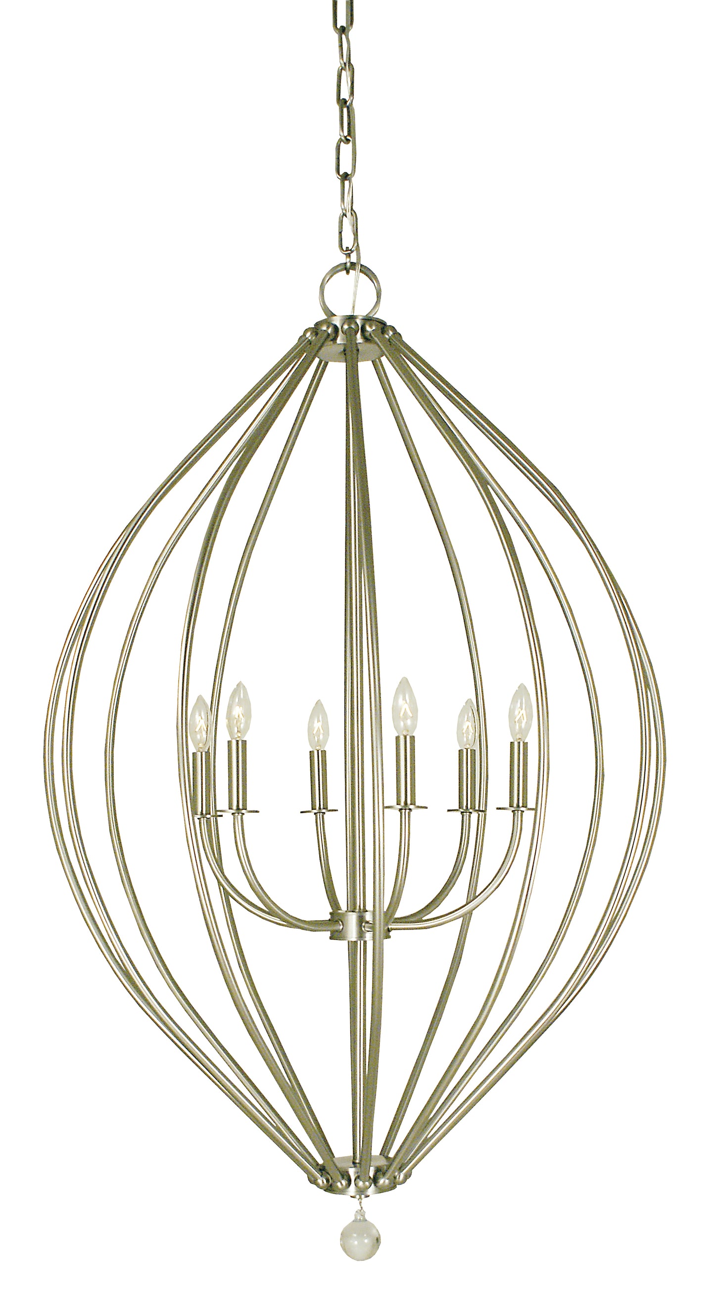 Framburg 6-Light Brushed Nickel Chandelier 4346-BN