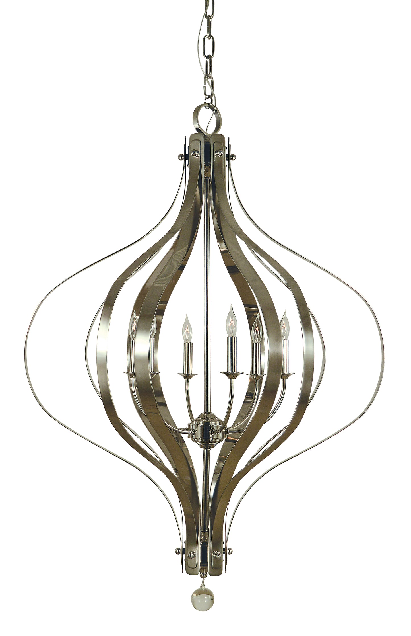 Framburg 6-Light Polished Nickel Aries Chandelier 4586-PN