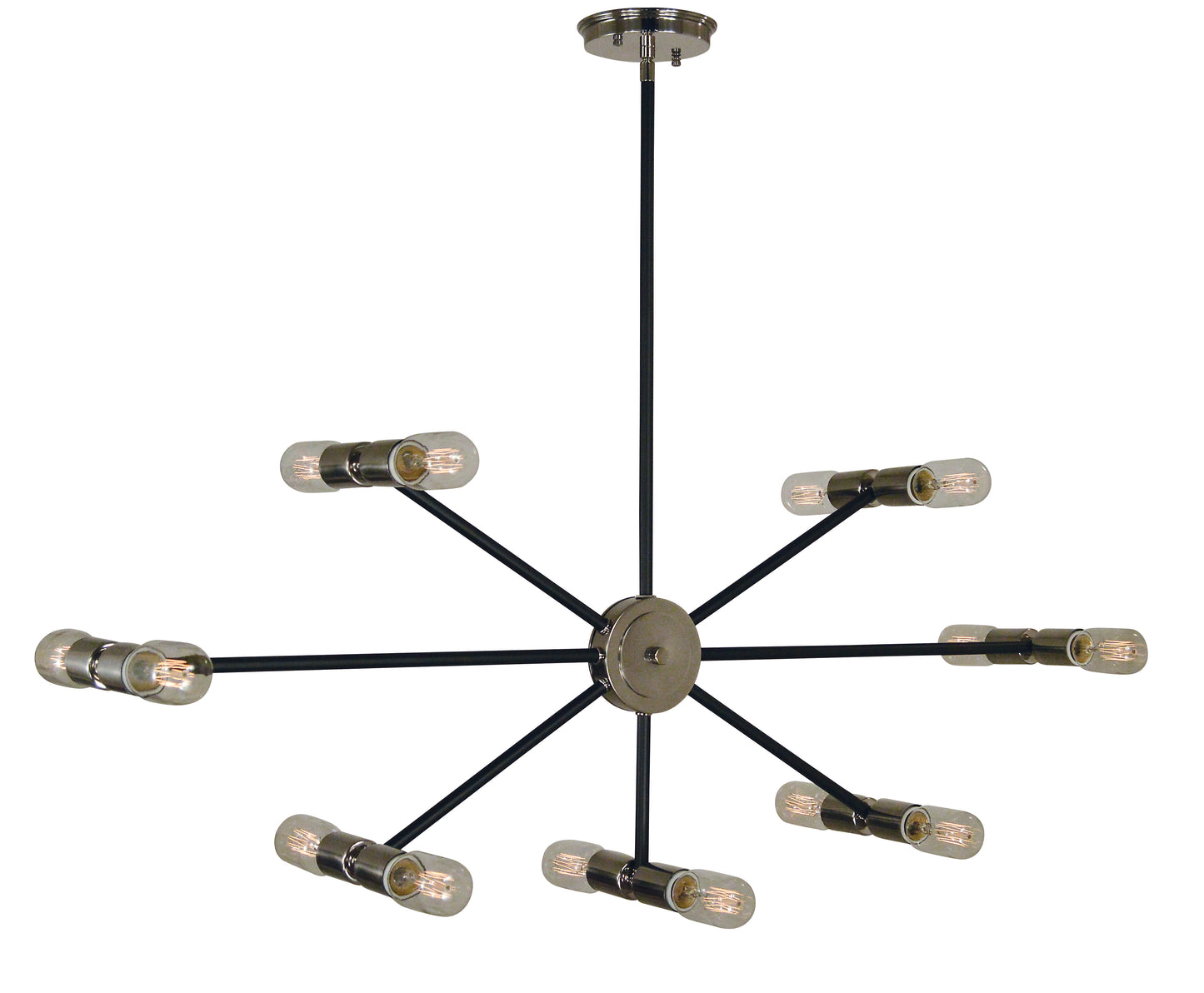 Framburg 14-Light Nebula Dining Chandelier 5088-PN-MBLACK
