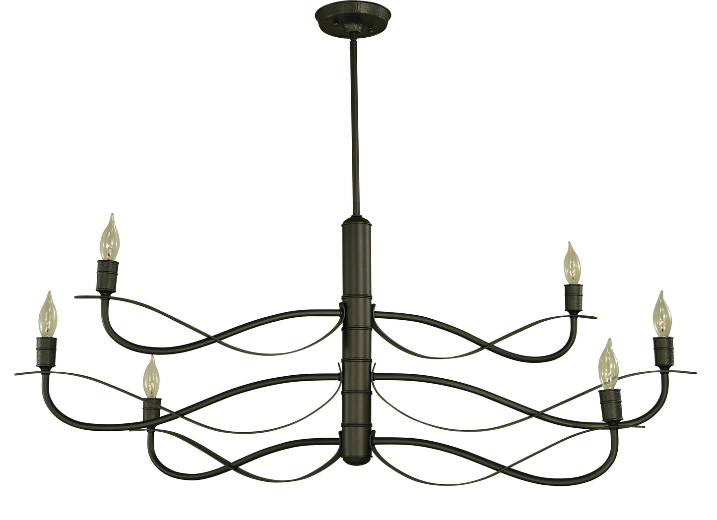 Framburg 6-Light Iron Telluride Dining Chandelier 5720-IRON