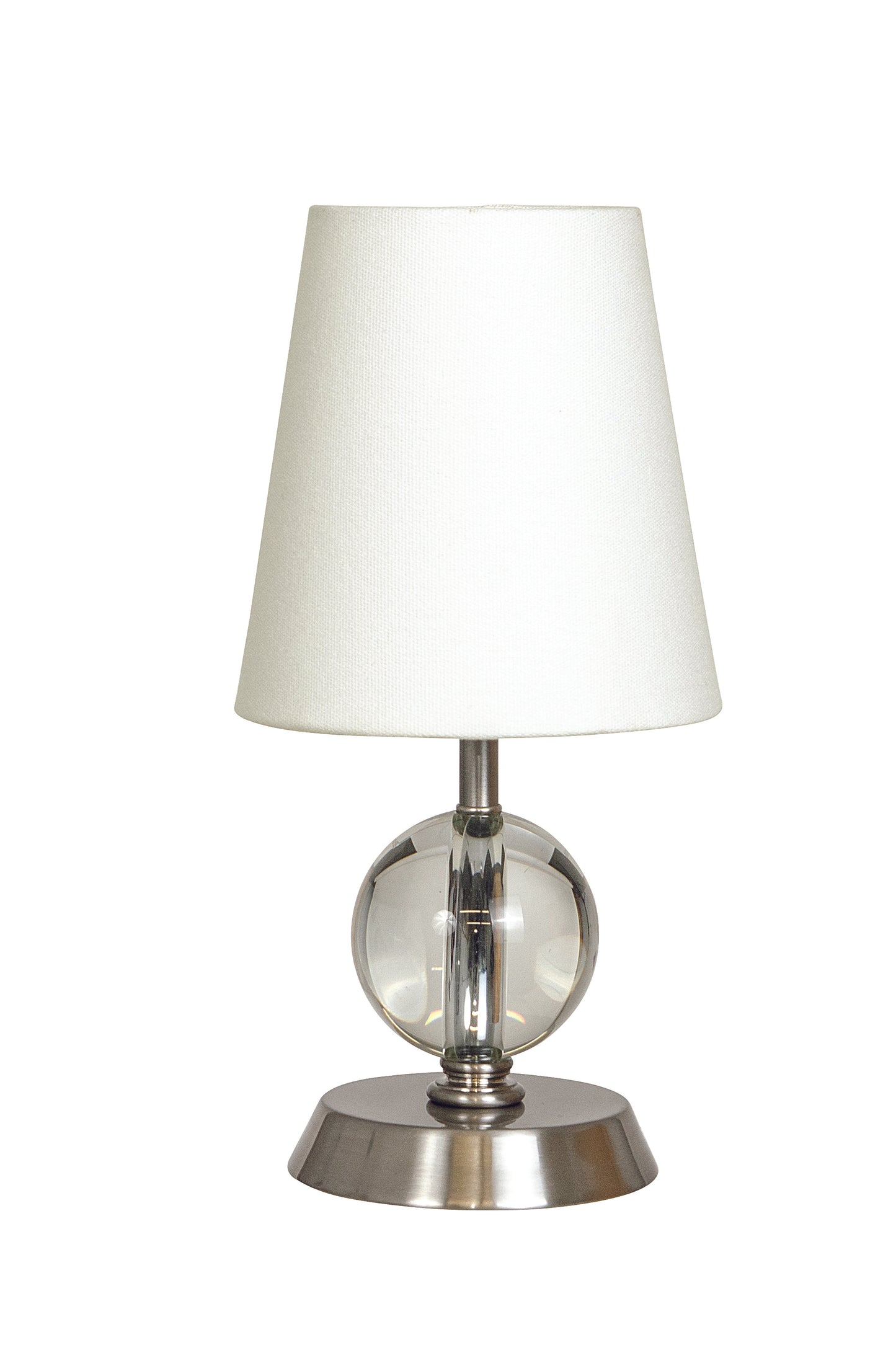 House of Troy Bryson Mini 3" Crystal Ball Satin Nickel Accent Lamp B201-SN